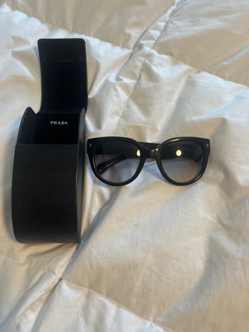 Prada Black Oversized Cat-Eye Sunglasses